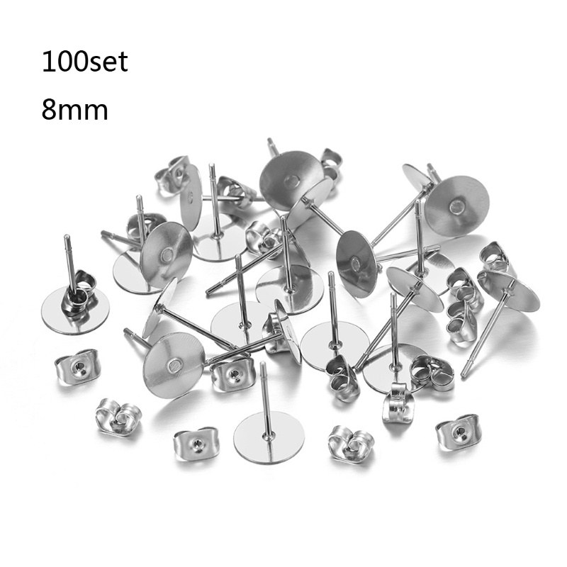 Flgo Khuyên Tai Đệm Phẳng Bằng Thép Không Gỉ Không Gây Dị Ứng An Toàn Không Phai Màu Thoải Mái