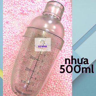 Bình Lắc Shaker Nhựa Shaker Dung Tích 550ml Và 750ml - Dụng Cụ Pha Chế