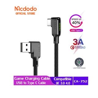 Cáp Sạc Mcdodo Cổng USB Type-C 90 Độ Sạc Nhanh 3A Cho Huawei Samsung Xiaomi