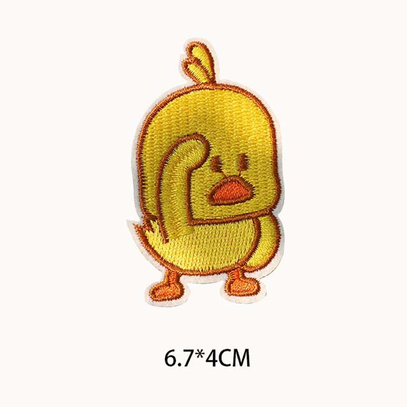 Sticker Ủi Thêu Hình Vịt Vàng Hoạt Hình Dễ Thương