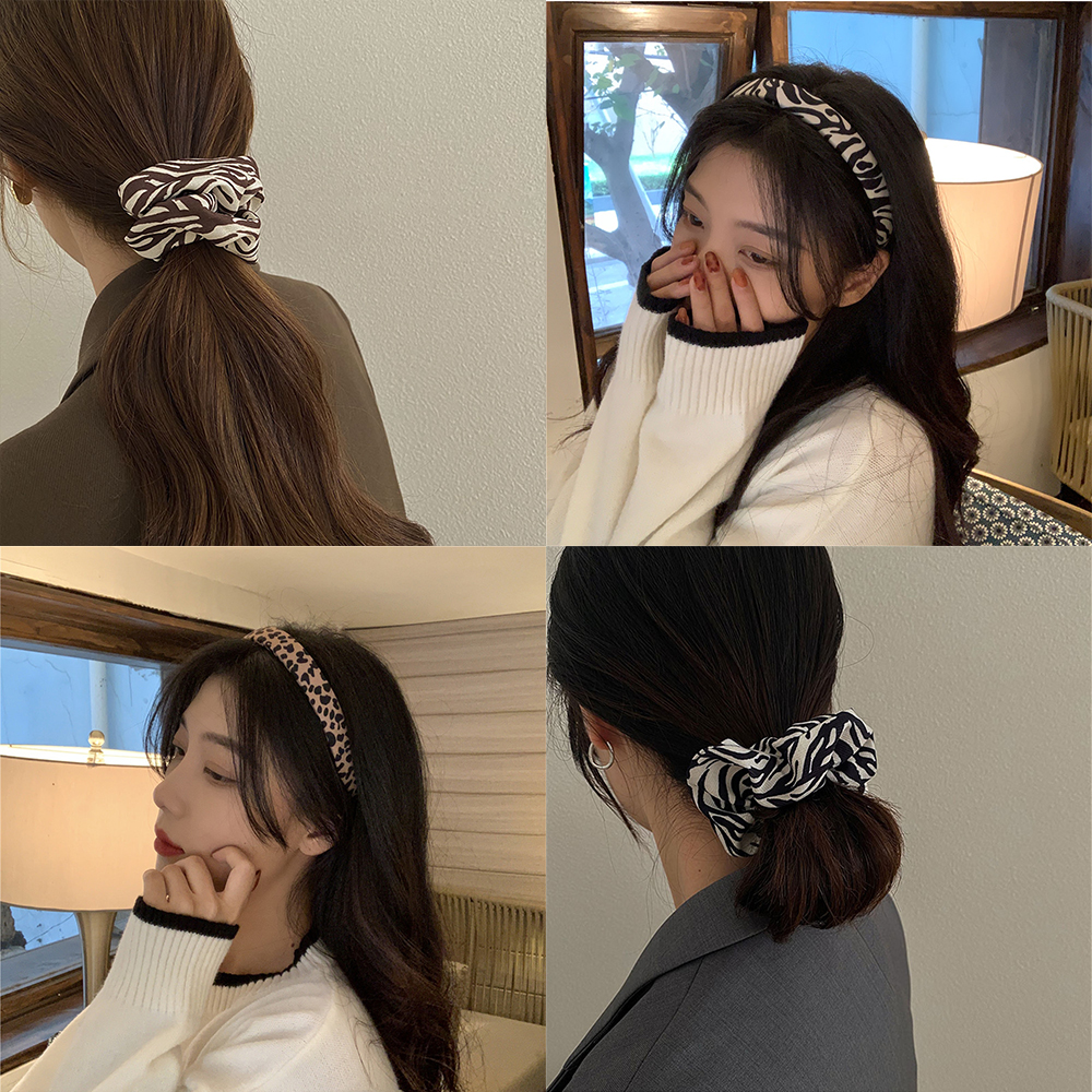 Băng Đô Cài Tóc Họa Tiết Da Báo Thời Trang Cho Nữ