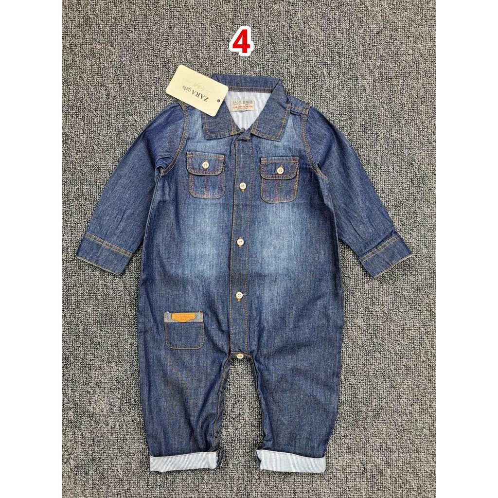 Denim romper suit, bé trai bé gái mặc đều được