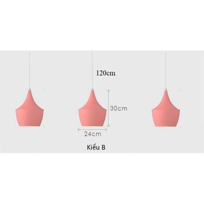 Đèn thả trần kiểu dáng Bắc Âu – Chao B, đèn thả bàn ăn, đèn trang trí TBBB
