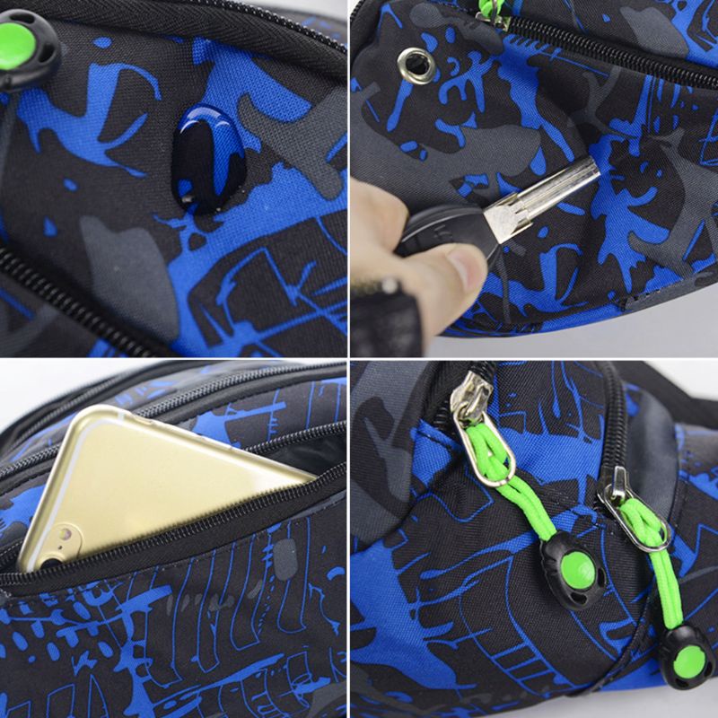 Túi Đeo Hông Chống Nước Có Lỗ Xỏ Tai Nghe Thời Trang