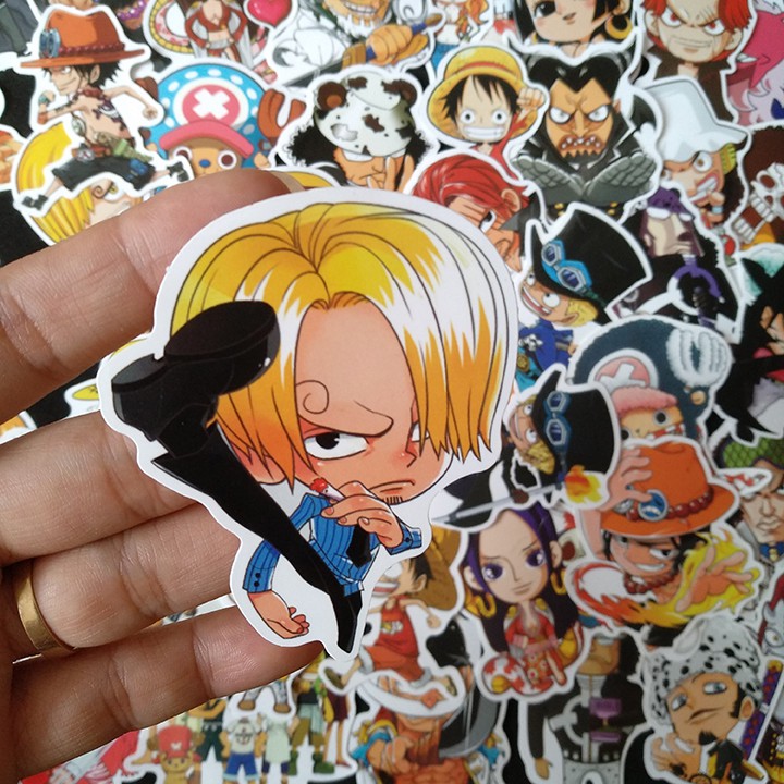 Sticker/ Hình dán anime One Piece (Bộ 10-50 sticker, Random)