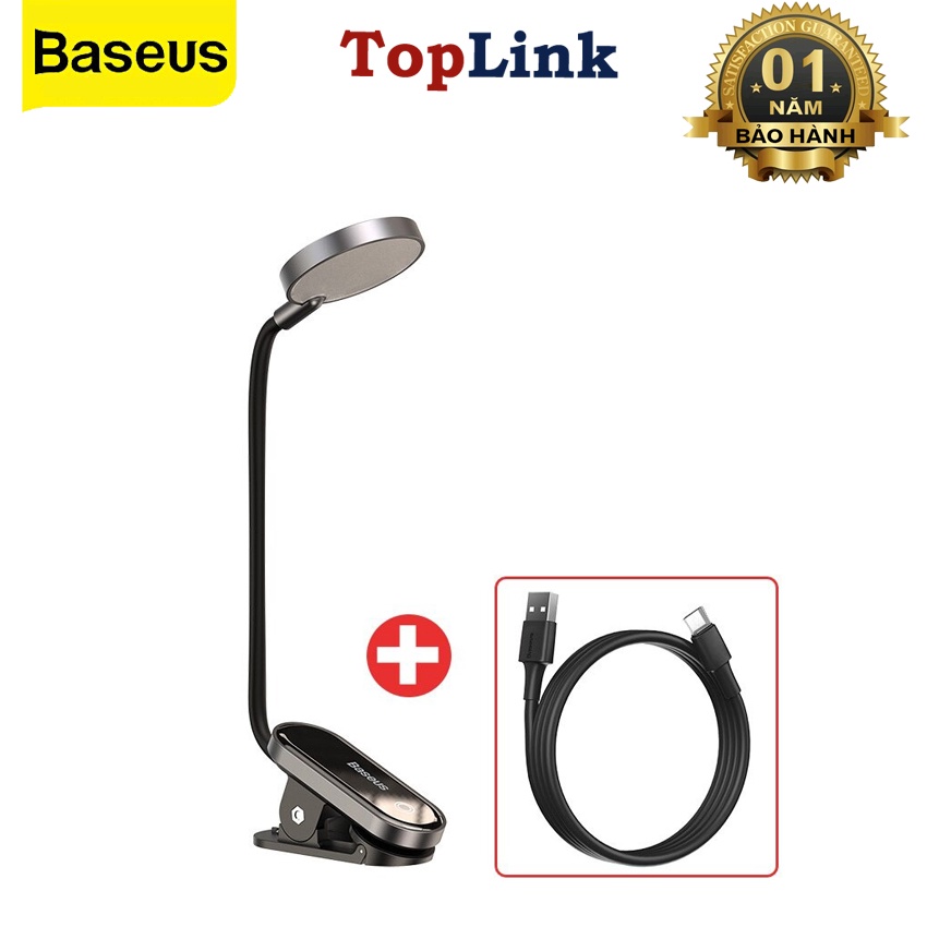 Đèn Đọc Sách Dạng Kẹp Baseus Mini Clip Lamp Không Dây Cảm Ứng Dung Lượng Pin 350mah - Toplink