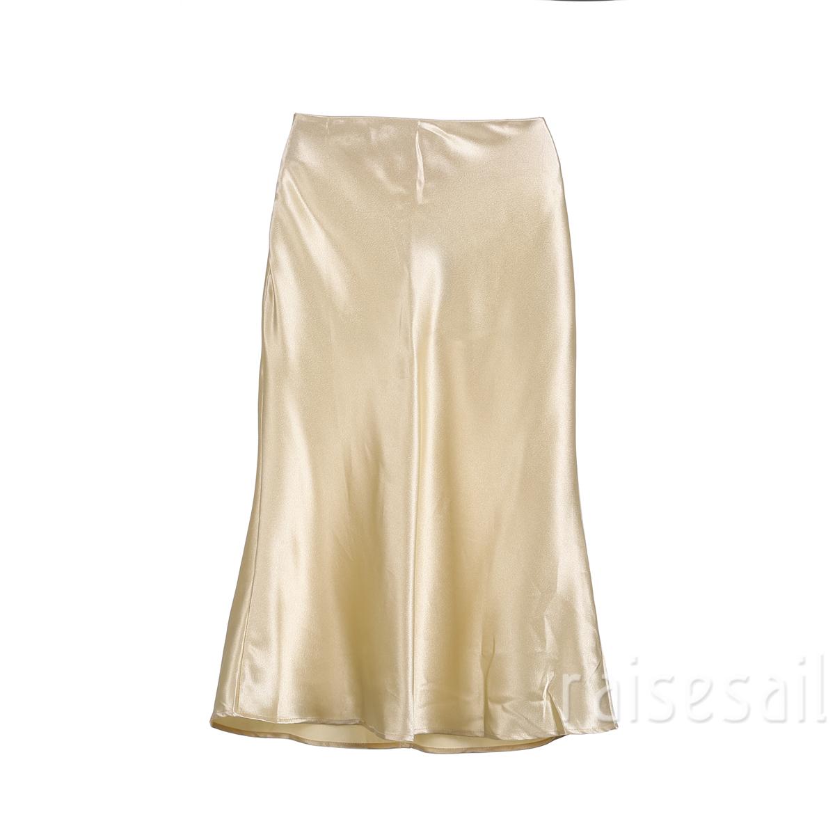 Rs-Women´s High Waist Skirt Glossy Satin Trumpet Skirt Party Skirts Fashion Metallic Shiny Skirt | BigBuy360 - bigbuy360.vn