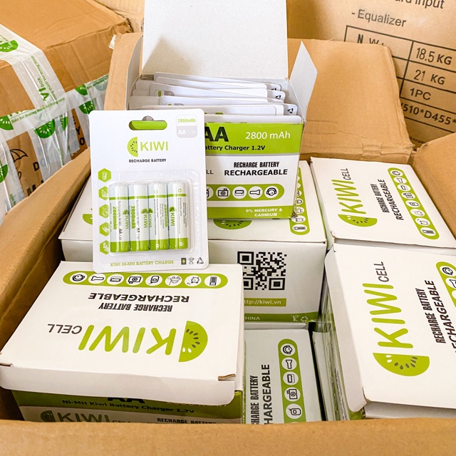 Pin sạc Kiwi AA 2800mAh vỉ 4 viên Chính hãng