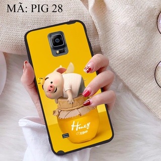 Ốp lưng Samsung Note 4 viền dẻo TPU BST Heo Con