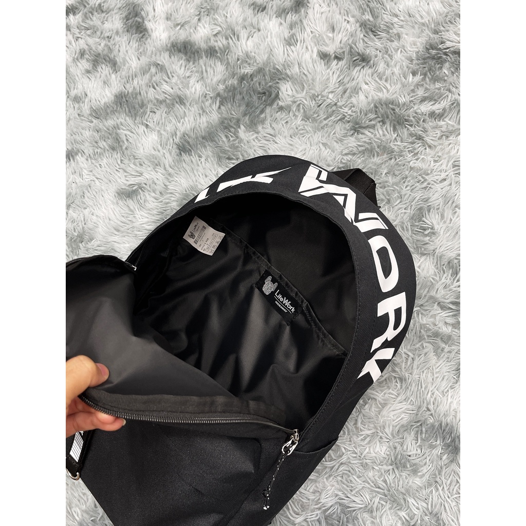 Ba Lô Thời Trang Lifework Logo Classic Backpack Black B435