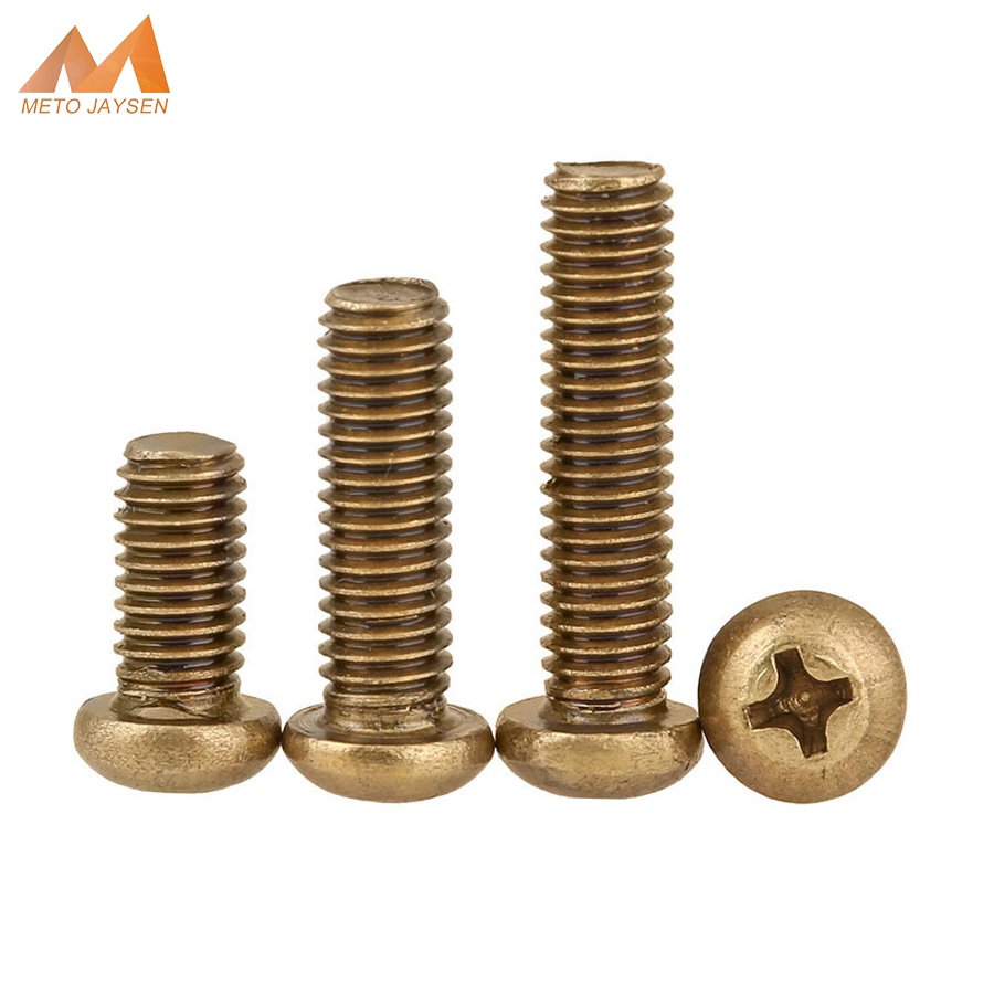Bu Lông Đầu Tròn Chữ Thập Bằng Đồng Thau M5 M6 M8 Dài 6mm-60mm