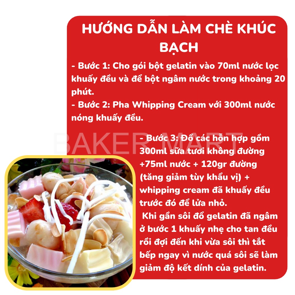 Set Chè Khúc Bạch - Nguyên liệu làm bánh Baker Mart