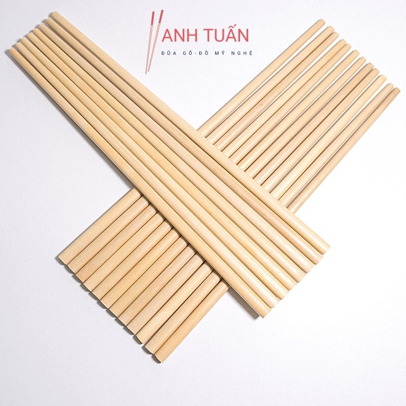 Bộ 10 đôi đũa dùng trong bữa cơm gia đình gỗ tự nhiên nhiều loại lựa chọn