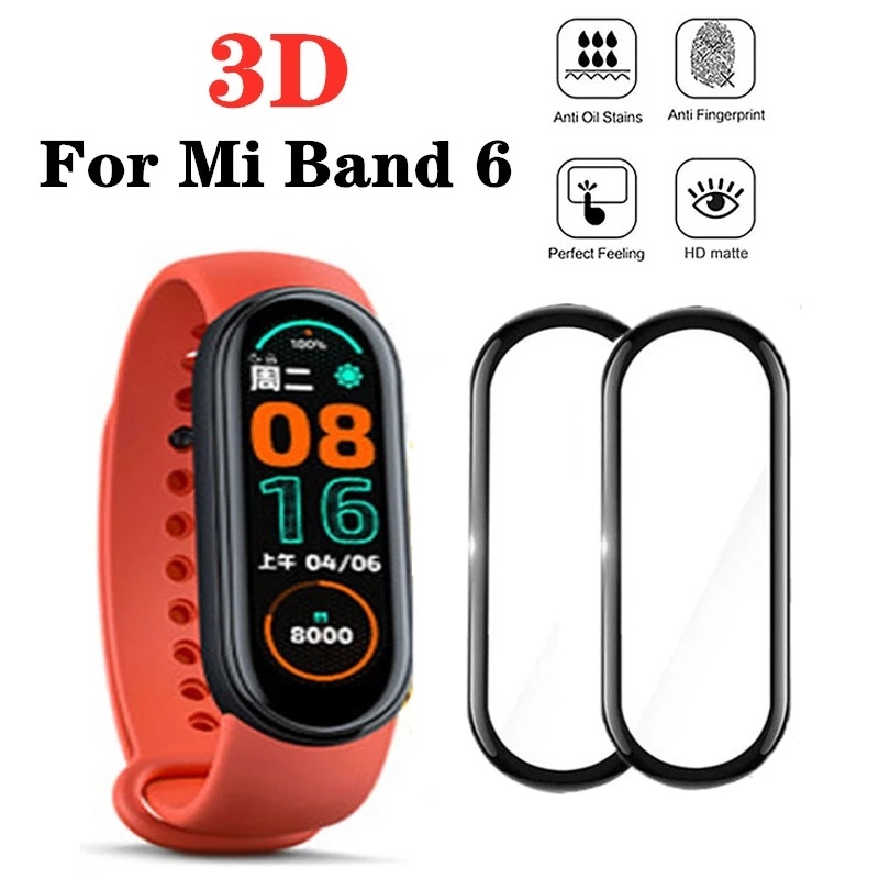 Miếng Dán Cường Lực 3d Bảo Vệ Mạnh Mẽ Cho Xiaomi Mi Band 6