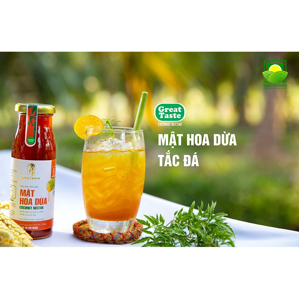 Mật hoa dừa sokfarm - Dành cho người ăn kiêng, người có đường huyết cao, thay thế đường cát trắng.