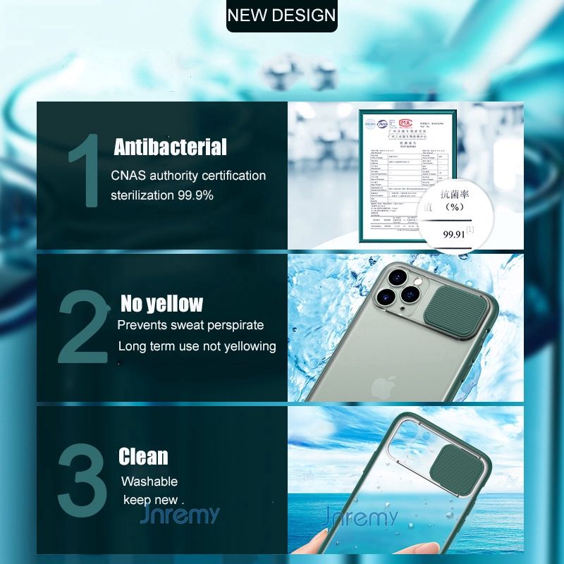 Ốp lưng TPU có nắp trượt bảo vệ camera cho compatible for iPhone 12 7 8plus X XR XS XSMax 11 11Pro 11ProMax