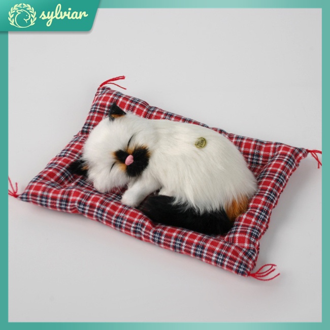 [sylviar] Đệm Lông Mèo Giả Dễ Thương Trang Trí Nhà / Xe Hơi