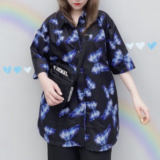 Áo sơ mi loang màu FLOWER BUTTERFLY đậm chất model cá tính