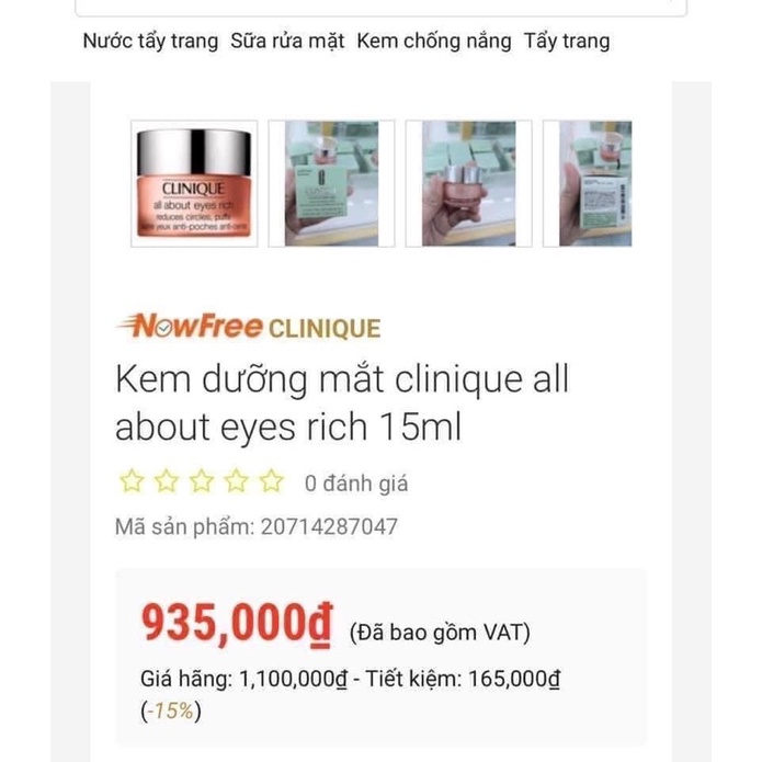 Kem mắt Clinique 5ml