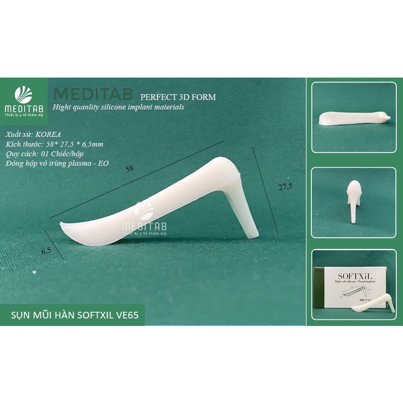 SỤN NÂNG MŨI CAO CẤP SOFTXIL VE55, 60, 65 chính hãng Korea
