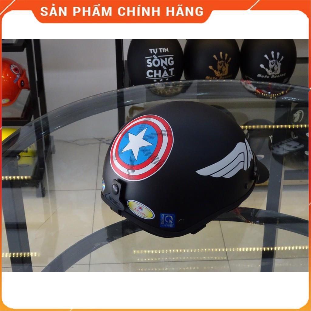 Mũ bảo hiểm 1/2 đầu Captain America + Kính Phi Công