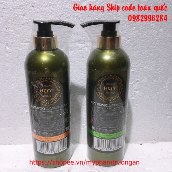 Bộ Dầu gội và dầu xả keratin Collagen HCN Go Perfect Car