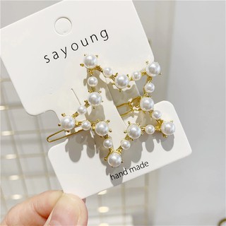 Kẹp tóc dạng bấm đính hạt