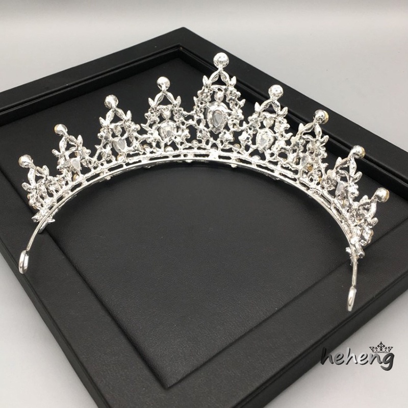 Cài Tóc Hình Vương Miện Đính Đá Lấp Lánh Cho Cô Dâu