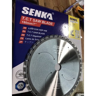LƯỠI CƯA  HỢP KIM CẮT SẮT SENKA 180x1.8x20x38Răng Tốc độ 5500/vòng