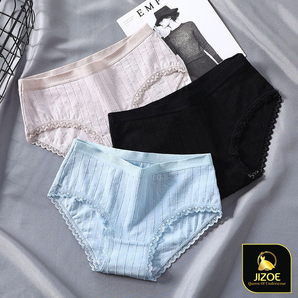 [Mã WASTDEP giảm 5K đơn bất kì] Quần lót nữ cotton cạp cao viền ren cao cấp kháng khuẩn giá siêu rẻ QLT11 | BigBuy360 - bigbuy360.vn