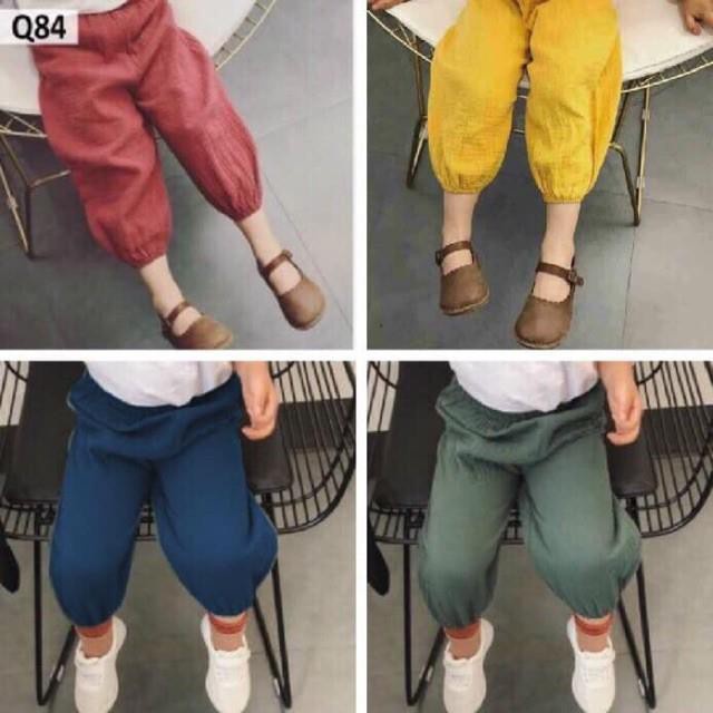Quần lanh chống muỗi mặc điều hoà hè thu cho bé