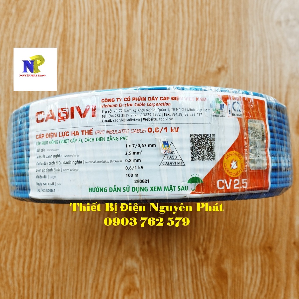 Dây Điện Đơn CDV2.5 - Cuộn 100m