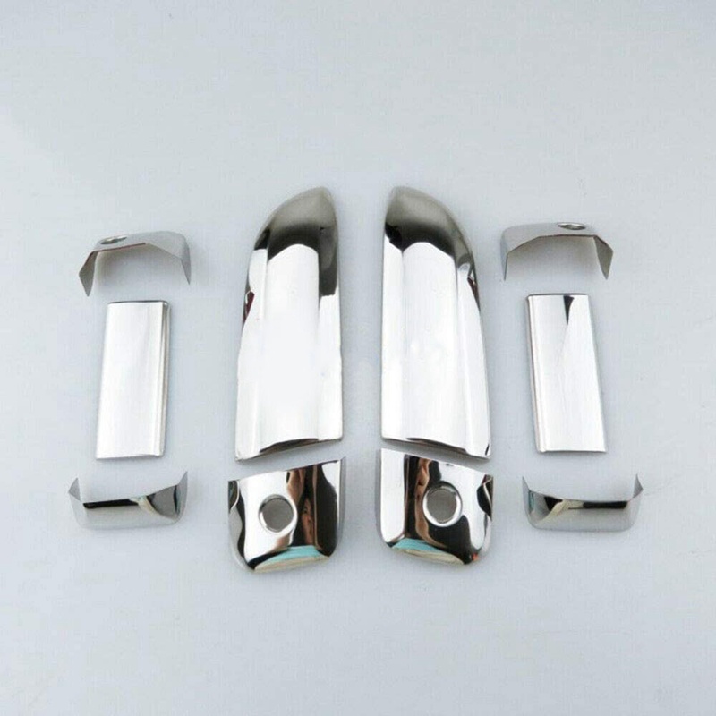 Bộ 10 Khung Viền Tay Nắm Cửa Xe Hơi Toyota Hiace 2005-2015 Bằng Crom ABS