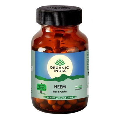 Viên Uống Hữu Cơ Neem Thanh Lọc Máu, Đẹp Da, Sạch Mụn 325mg- Organic India Neem 60 viên