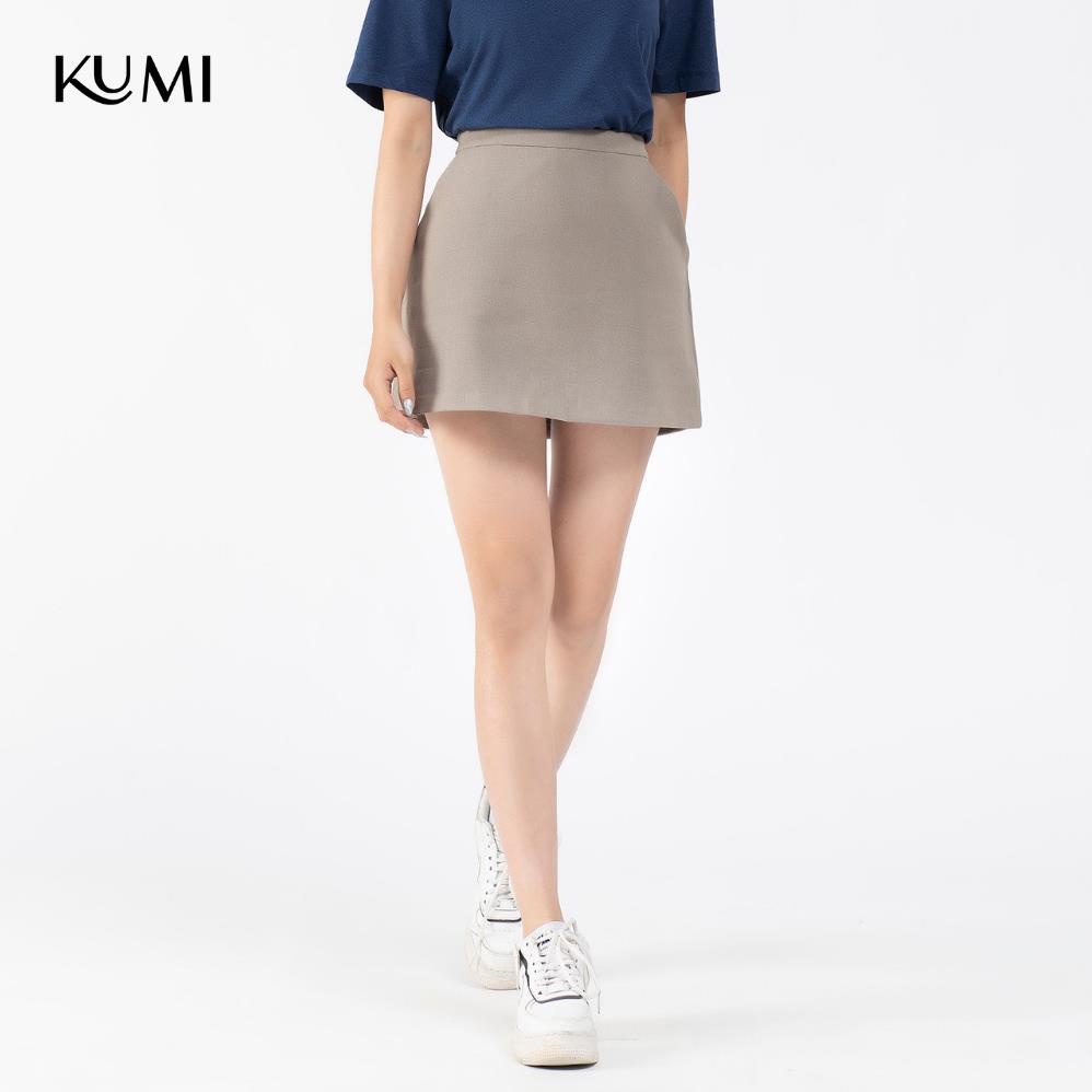 Chân Váy Chữ A Chất Kaki Cao Cấp Co Dãn Có Quần Trong, Chân Váy Chữ A Hàn Quốc Trẻ Trung Năng Động Kumi - Ghi Sữa | BigBuy360 - bigbuy360.vn