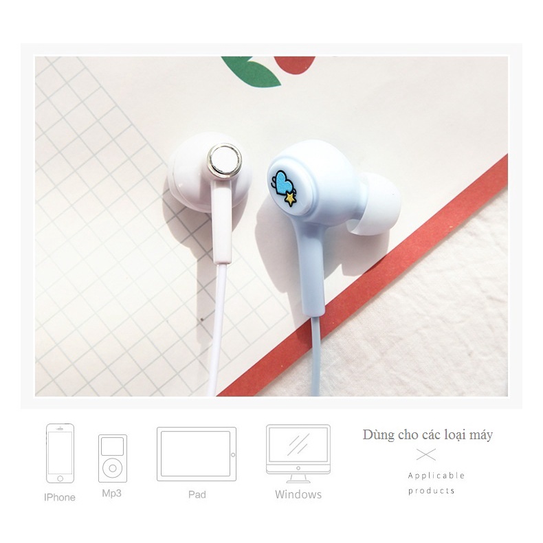 Tai nghe nhét tai có dây Chimi PK019 kèm hộp đựng phong cách Hàn Quốc