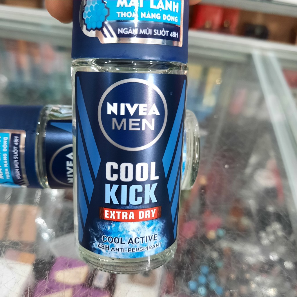 Lăn khử mùi nam Nivea 48h Cool Kick 50ml