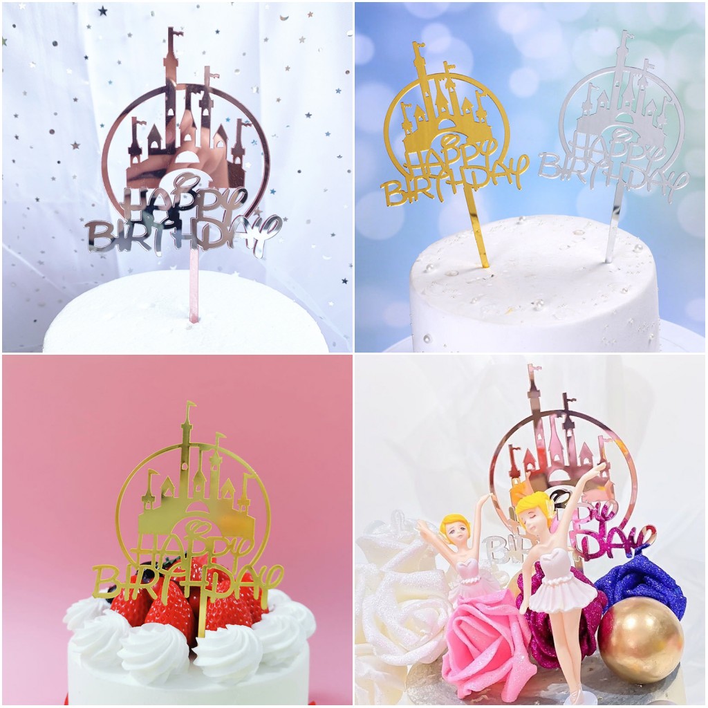 1 Que Cắm Trang Trí Bánh Kem Chữ Happy Birthday