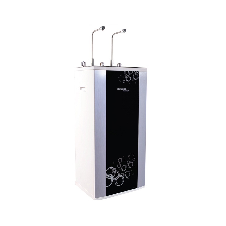 [MIỄN PHÍ LẮP ĐẶT] Máy lọc nước Hydrogen Kangaroo RO 10 lõi 2 vòi 3 chức năng vỏ tủ VTU BLACK hoa lục giác KG10A4