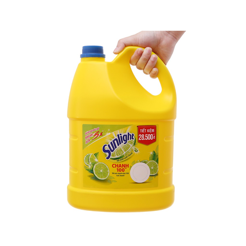 NƯỚC RỬA CHÉN SUNLIGHT CHANH, CAN 3,6 KG