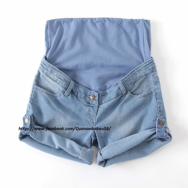 Quần short jeans bầu