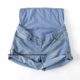 Quần short jeans bầu