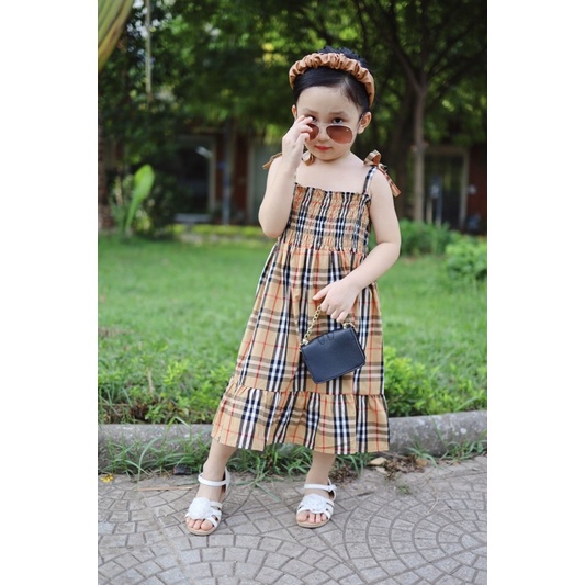 Váy Maxi 2 dây bé gái cao cấp
