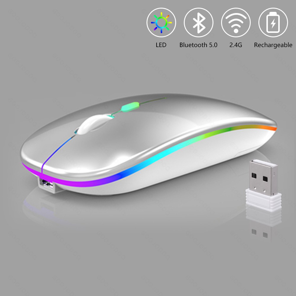 Chuột bluetooth Không Dây Siêu Mỏng Có Đèn led Nhiều Màu Cho ipad Máy Tính laptop