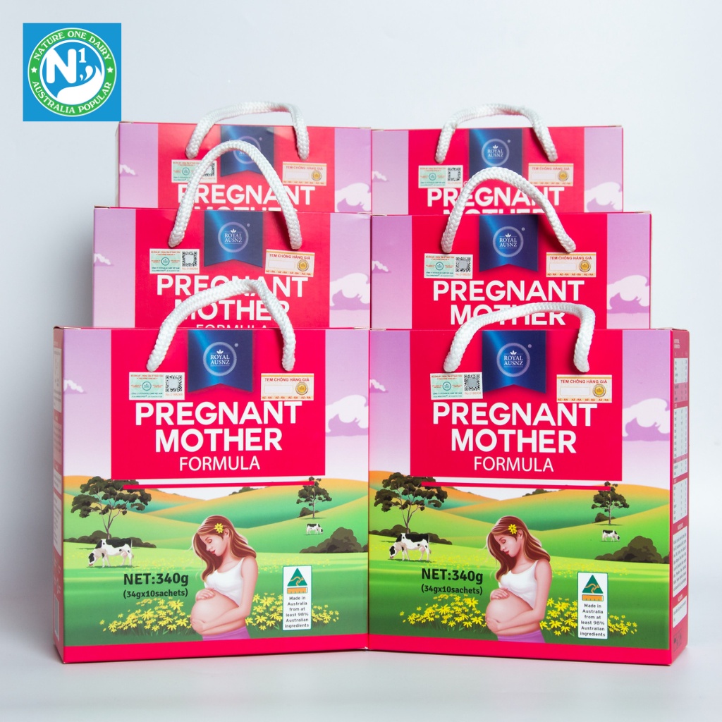 Sữa Bầu Hoàng Gia Úc ROYAL AUSNZ Pregnant Mother Formula Bổ Sung Vitamin Và Khoáng Chất Hộp 10 Gói