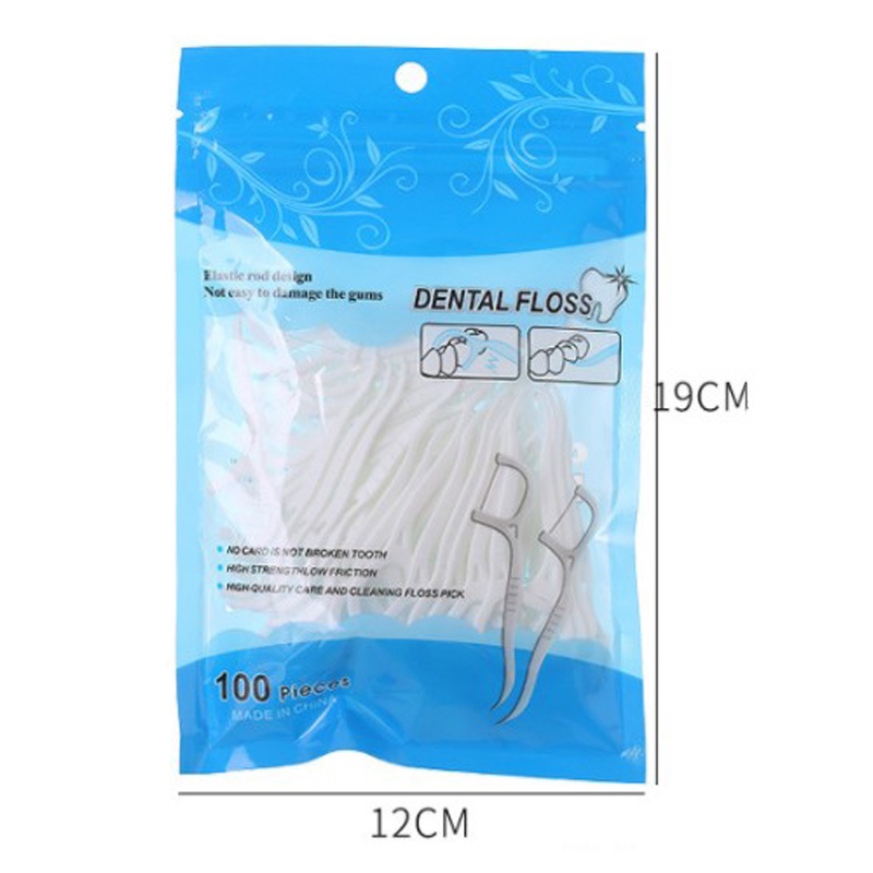 [Hàng mới về] Set 100 chỉ nha khoa làm sạch kẽ răng mềm mại