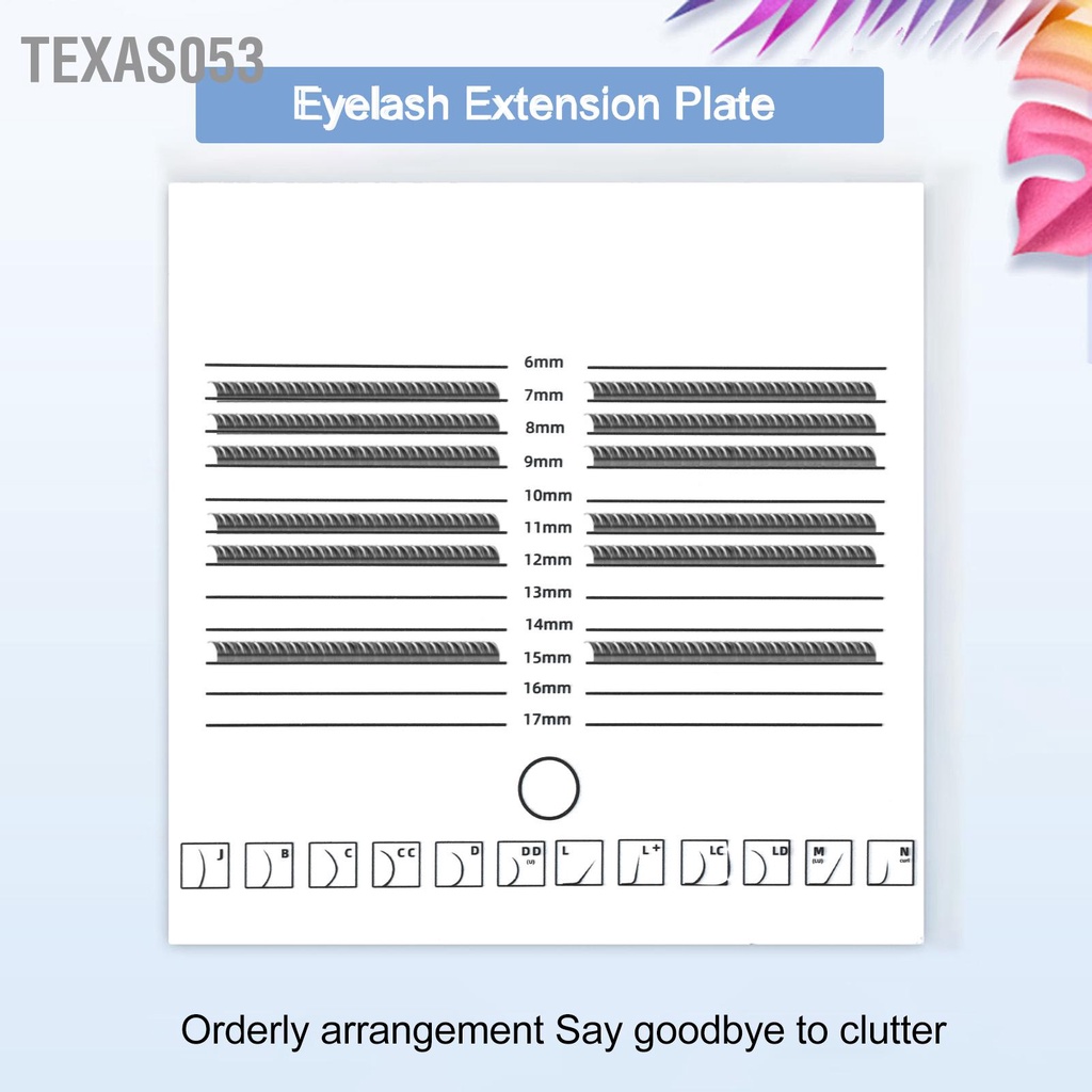 Texas053 Lông mi giả Mở rộng Pallet Giá đỡ Cơ sở PP Kích thước lớn Khay chứa lông di động cho người mới bắt đầu