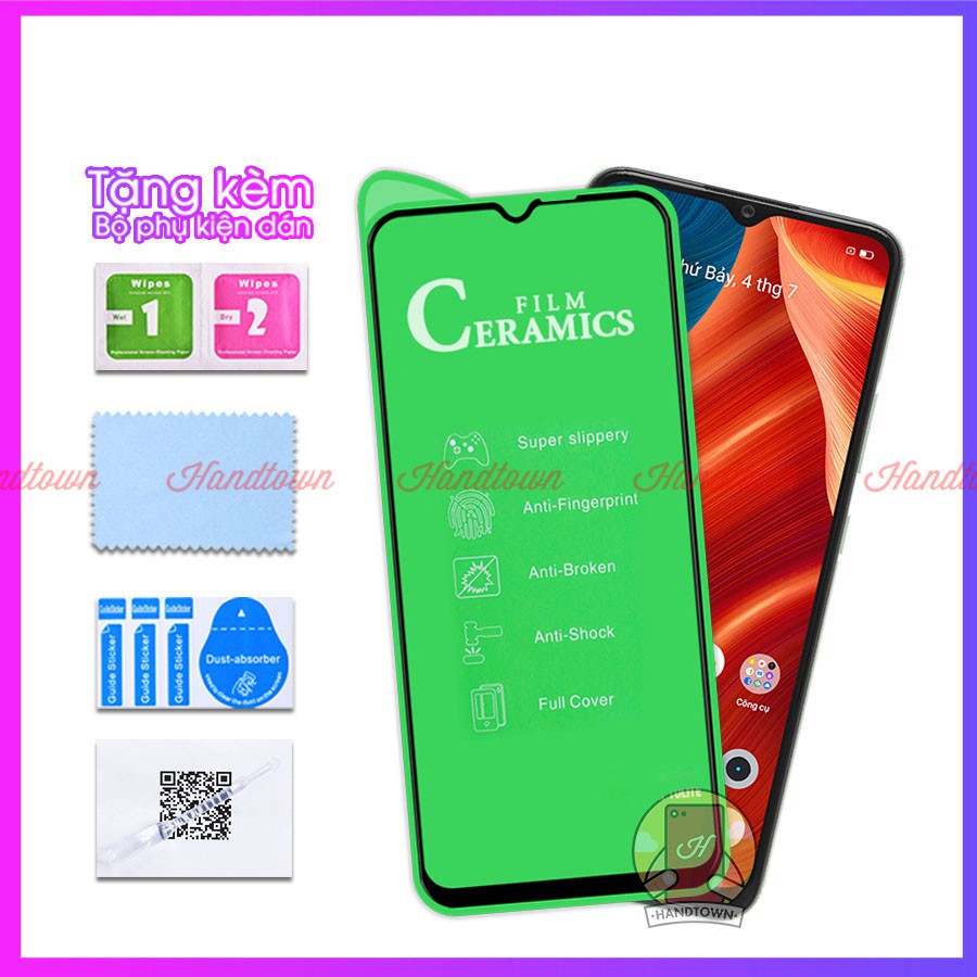 Kính Cường Lực Realme C11 C12 C15 Ceramics Cường Lực Dẻo 100D Full Màn Đen Full Keo Siêu Dẻo Siêu Mỏng Chống Vỡ Viền