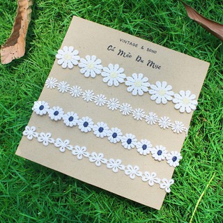 Vòng cổ Choker handmade hoa cúc.