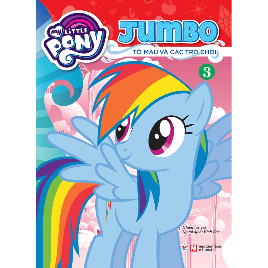 Sách - Combo My Little Pony - Jumbo Tô Màu Và Các Trò Chơi - Có Đề Can Dán (Bộ 8 Cuốn)